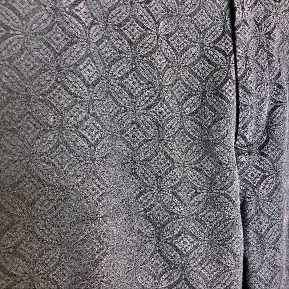 Banana Republic navy blue cropped pants jacquard print size 10 - Picture 8 of 11